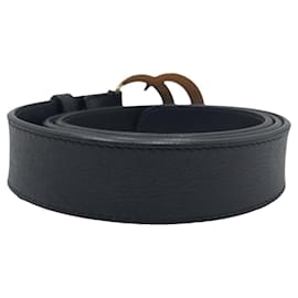Gucci-Gucci GG Marmont Leather Metal Belt Buckle-Black