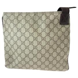 Gucci-Gucci GG Supreme Canvas Shoulder Bag-Brown,Beige
