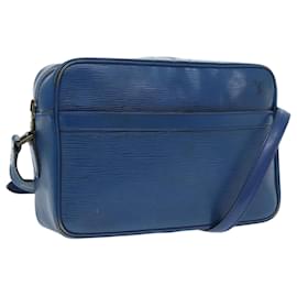Louis Vuitton-LOUIS VUITTON Epi Trocadero 27 Shoulder Bag Blue M52315 LV Auth 93731-Blue