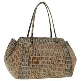Fendi-FENDI Zucchino Tote Bag Nylon Beige 8BN174 Auth hk1659-Beige