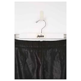Sandro-Leather skirt-Black