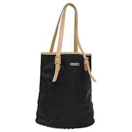 Autre Marque-Burberrys Nova Check Blue Label Tote Bag Nylon Black Beige Auth ti2116-Black,Beige