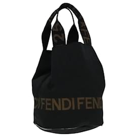 Fendi-FENDI Hand Bag Nylon Black Auth ep5997-Black