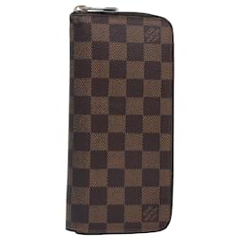 Louis Vuitton-LOUIS VUITTON Damier Ebene Zippy Wallet Vertical Long Wallet N61207 Auth hk1692-Other
