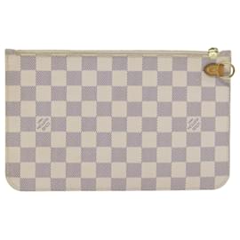 Louis Vuitton-LOUIS VUITTON Bolsa Neverfull MM Damier Azur Poche LV Auth 94539-Outro