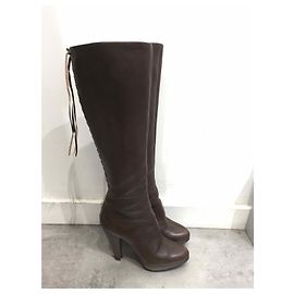 Alaïa ALAIA Boots T.EU 35 Leather Brown