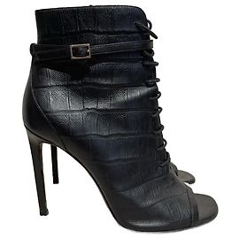 SAINT LAURENT Ankle boots T.EU 40 Leather Black