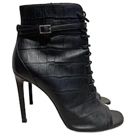Saint Laurent-SAINT LAURENT Ankle boots T.EU 40 Leather-Black