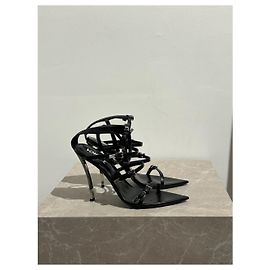VERSACE  Sandals T.EU 39 Leather Black
