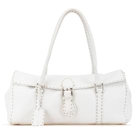 Fendi-Sac à épaule Fendi Selleria Linda blanc-Blanc