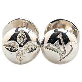 Gemelli in argento Louis Vuitton e astuccio per gemelli Damier Ebene Argento
