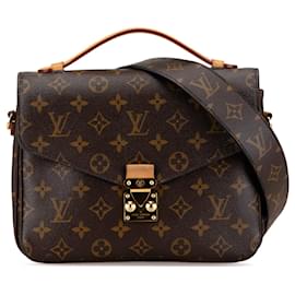 Louis Vuitton-Brown Louis Vuitton Monogram Pochette Metis Satchel-Brown
