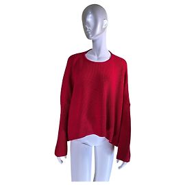 Autre Marque Ivan Grundahl Roter Merinowolle Pullover M Rot