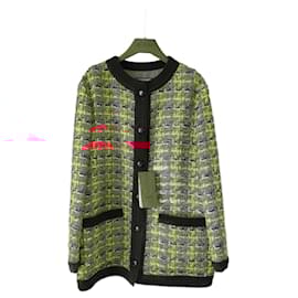 Gucci-GUCCI TWEED JACKET IN COTTON & WOOL BLEND.-Multiple colors