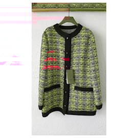 Gucci-GUCCI TWEED JACKET IN COTTON & WOOL BLEND.-Multiple colors