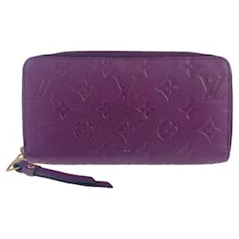 Louis Vuitton-Louis Vuitton Monogram Zippy Wallet Leather-Purple