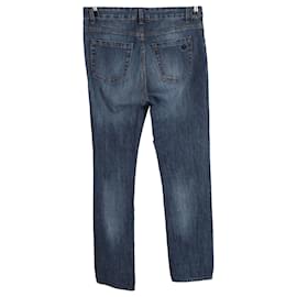 Bottega Veneta-Bottega Veneta Washed Effect Low Rise Jeans in Blue Cotton-Blue,Light blue
