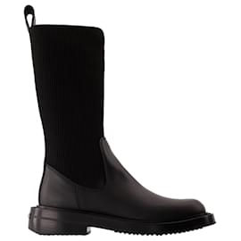 Autre Marque-Detroit Sock Boots - Alexander Wang - Leather - Black-Black