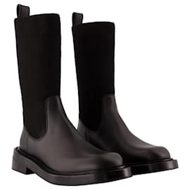 Autre Marque-Detroit Sock Boots - Alexander Wang - Leather - Black-Black