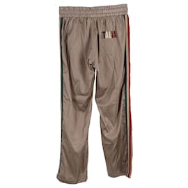 Dolce & Gabbana-Dolce & Gabbana Logo Jogger Pants in Beige Nylon-Beige
