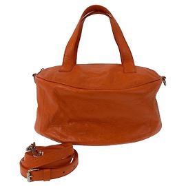 Sac en cuir hobo 2WAY Balenciaga Air Orange