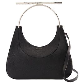Borsa Cross Bar - Alexander McQueen - Pelle - Nero/Argento Nero