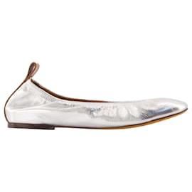 Lanvin-Ballerinas - Lanvin - Leather - Silver-Silvery,Metallic