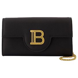 B-Buzz Wallet On Chain - Balmain - Cuero - Negro Negro