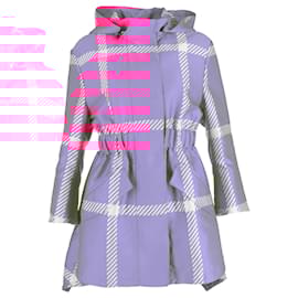 Fendi-Fendi Pop Tartan Raincoat with Hood in Pink Polyester-Other