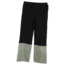 Autre Marque-Yohji Yamamoto Pour Homme Zipped Trousers in Black Cotton-Black