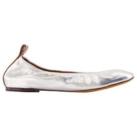 Lanvin-Ballerinas - Lanvin - Leather - Silver-Silvery,Metallic