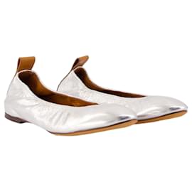 Lanvin-Ballerinas - Lanvin - Leather - Silver-Silvery,Metallic