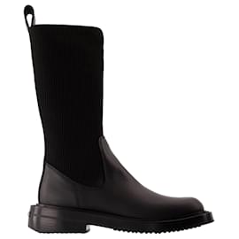 Autre Marque-Detroit Sock Boots - Alexander Wang - Leather - Black-Black