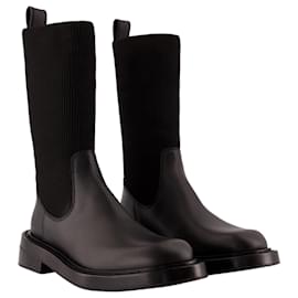 Autre Marque-Detroit Sock Boots - Alexander Wang - Leather - Black-Black