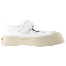 Baskets Mary Jane - Marni - Cuir - Blanc Blanc