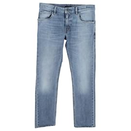 Prada-Prada Low-Rise Jeans in Blue Cotton Denim-Blue,Light blue