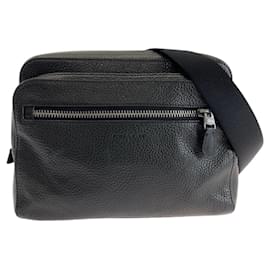 Coach-Coach Leather Shoulder Messenger Bag-Black
