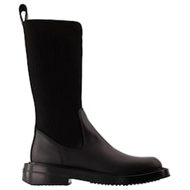 Autre Marque-Detroit Sock Boots - Alexander Wang - Leather - Black-Black