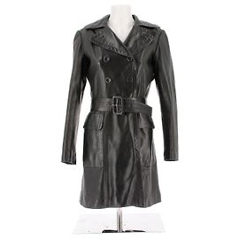 Alaïa coats T.FR 40 Leather Black