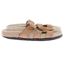 Hermès-Hermès sandals T.EU 39 Suede-Camel