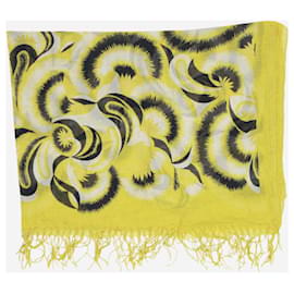 Dries Van Noten Bufanda de seda verde estampada Verde