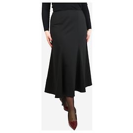 Marc by Marc Jacobs Schwarzer Wollmischung Midi-Rock - Größe UK 16 Schwarz