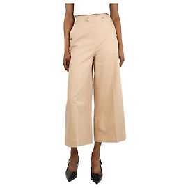Msgm Pantalon large à devant ouvert nude - taille UK 6 Autre