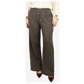 Rick Owens Pantalon large élastiqué marron - taille UK 10 Marron