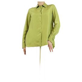 Weekend Max Mara Camicia di seta verde - taglia UK 8 Verde