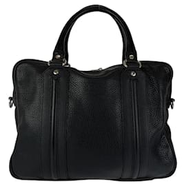 Gucci-Gucci Leather Bamboo Tassel Briefcase-Black