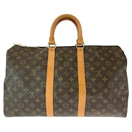 Louis Vuitton-Louis Vuitton Monogram Keepall 50 Boston Bag-Brown