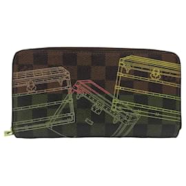 Louis Vuitton-Louis Vuitton Damier Trunk Zippy Wallet N63026-Brown