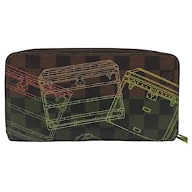 Louis Vuitton-Louis Vuitton Damier Trunk Zippy Wallet N63026-Brown