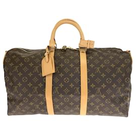 Louis Vuitton-Louis Vuitton Monogram Keepall 50 Bandouliere Bag-Brown